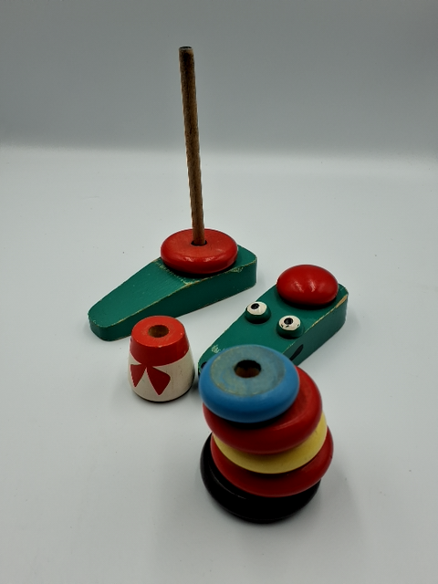 Retro Legetøj Stabel Krokodille